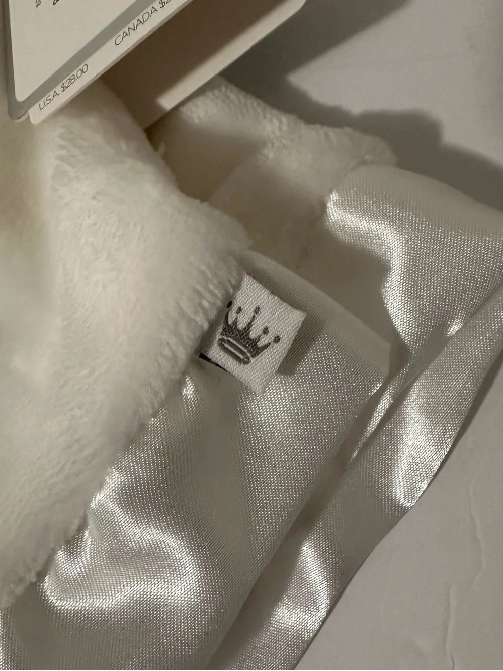 Hallmark White Lamb Lovey security blanket with Satin Trim
